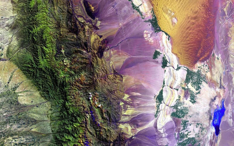 Satellite View of Mountains
