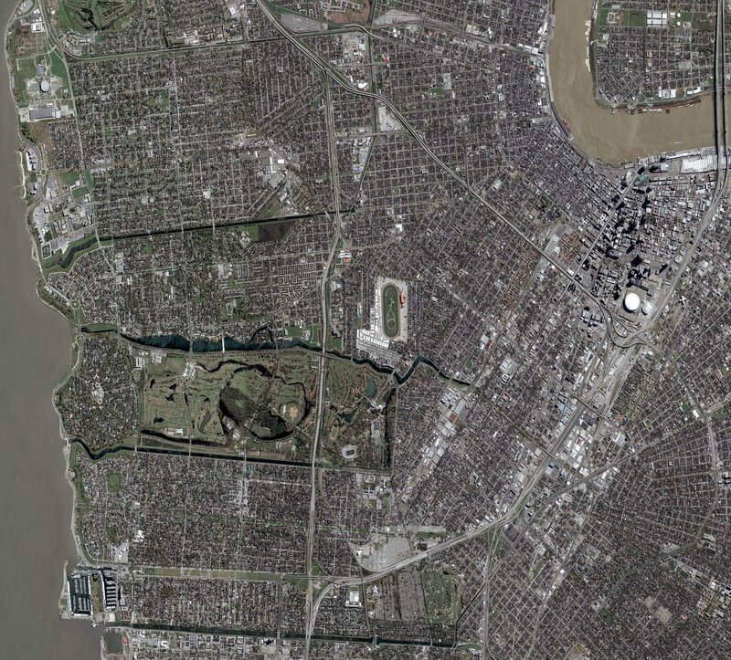 Satellite view of New Orleans