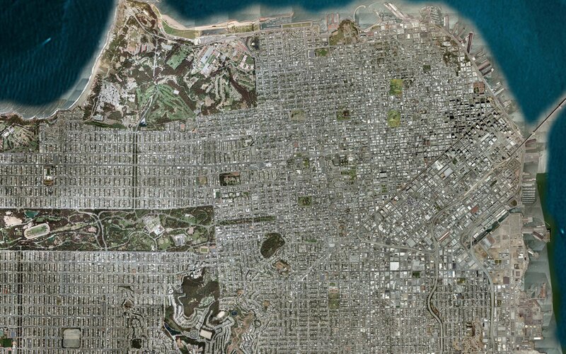 Satellite View of San Francisco