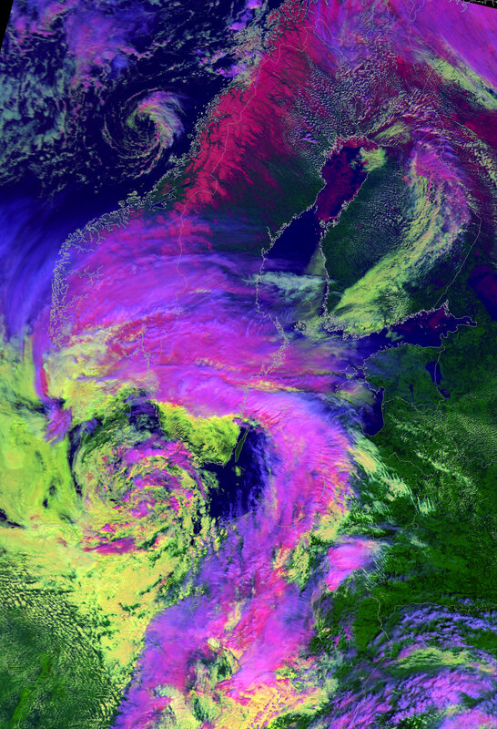 Satellite view of storm system