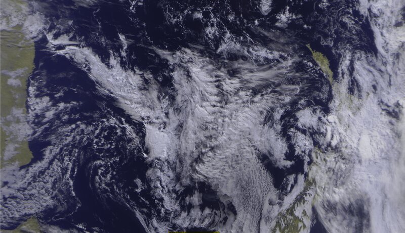 Satellite View of Storm System — White