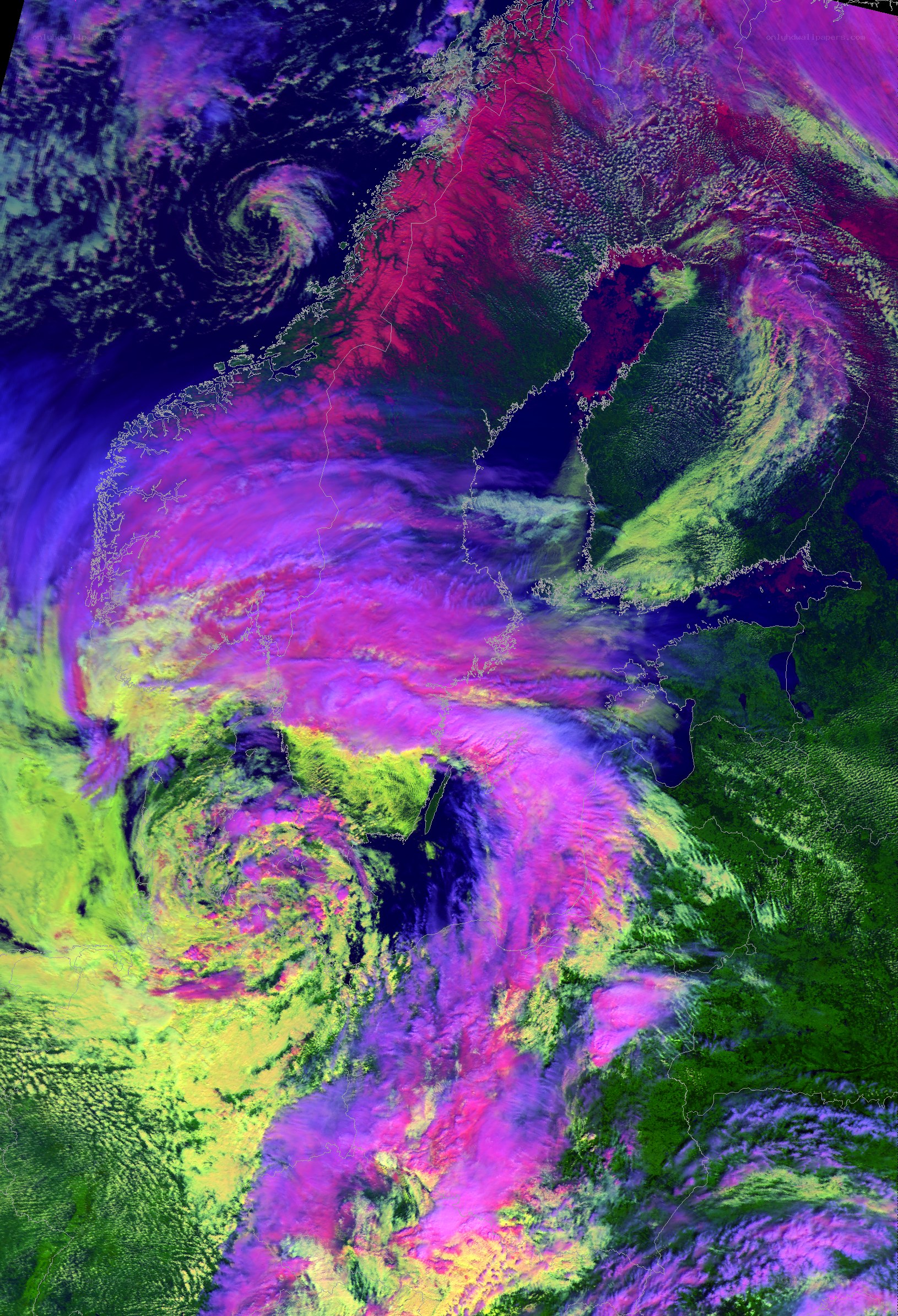 Satellite view of storm system