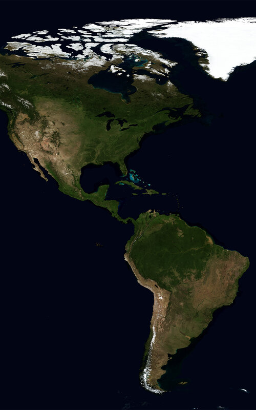 Satellite view of the Americas