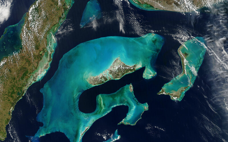 Satellite view of the Florida Keys
