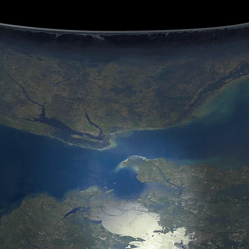 Satellite view of the Great Lakes