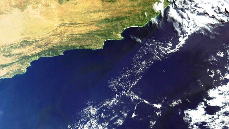 Satellite view of the Persian Gulf