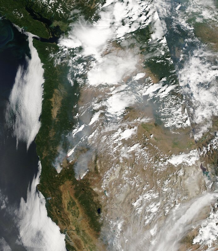 Satellite View of Wildfires