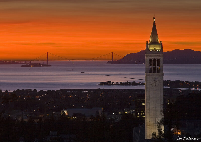 Sather Tower at Dusk