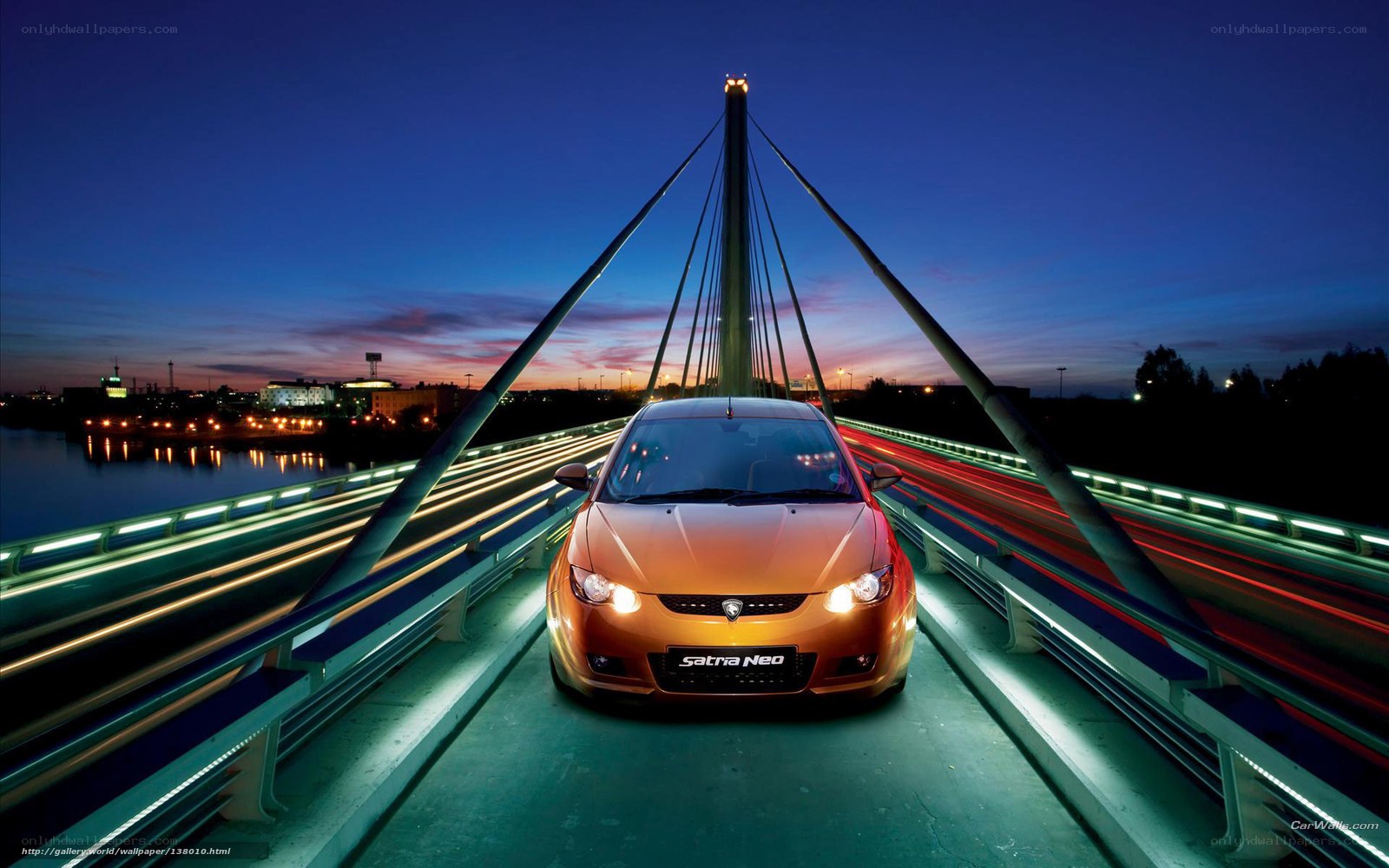 Satra Neo on a bridge at dusk