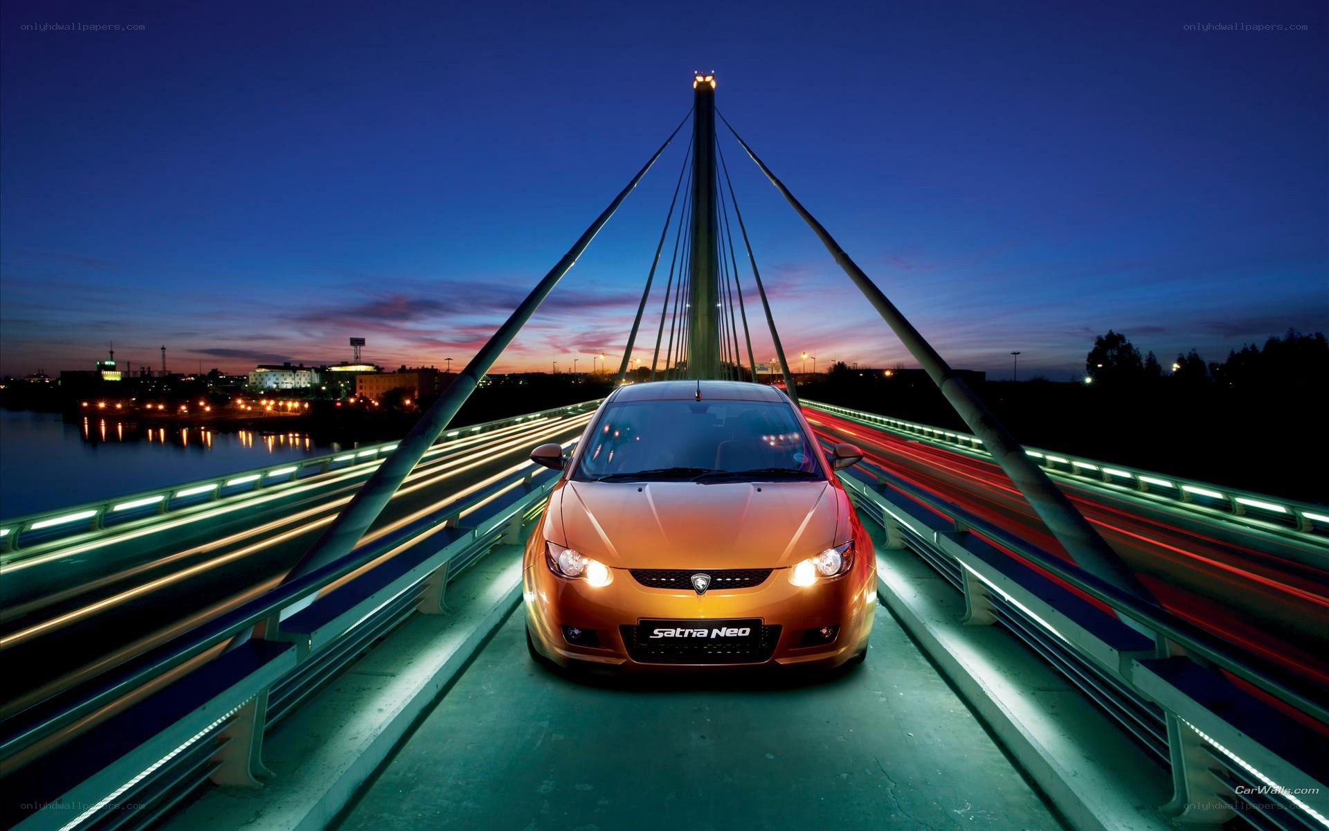Satra Neo on a bridge at night