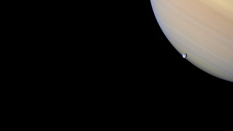 Saturn and its moon