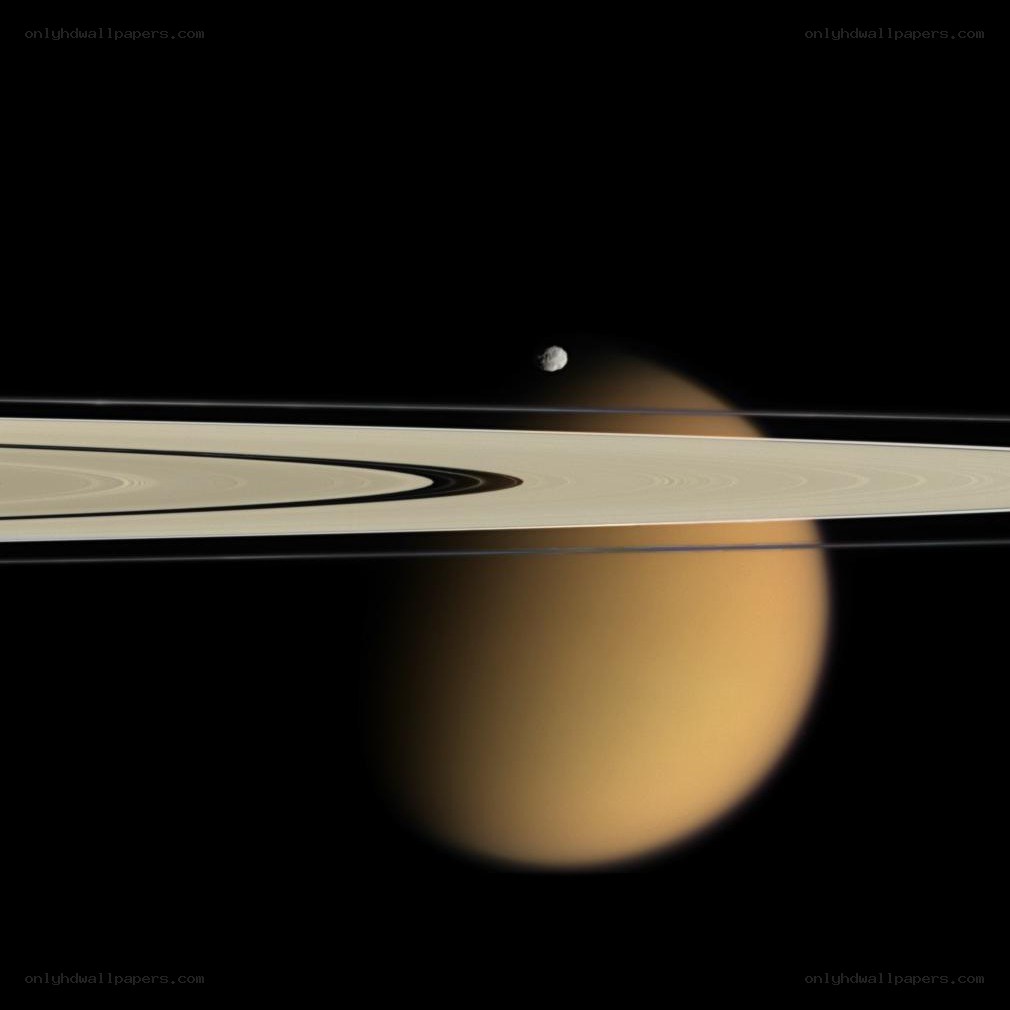 Saturn and its moon