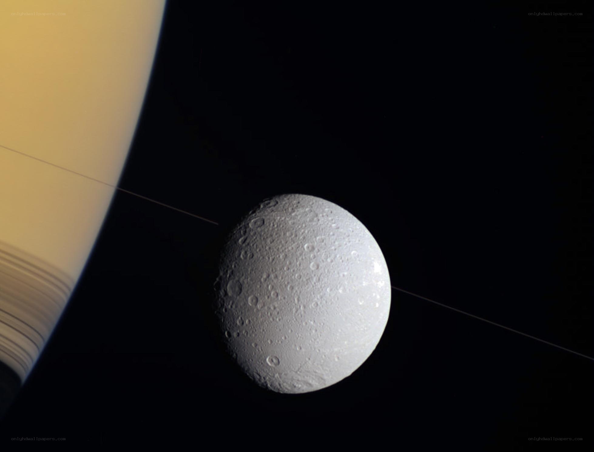 Saturn and its moon