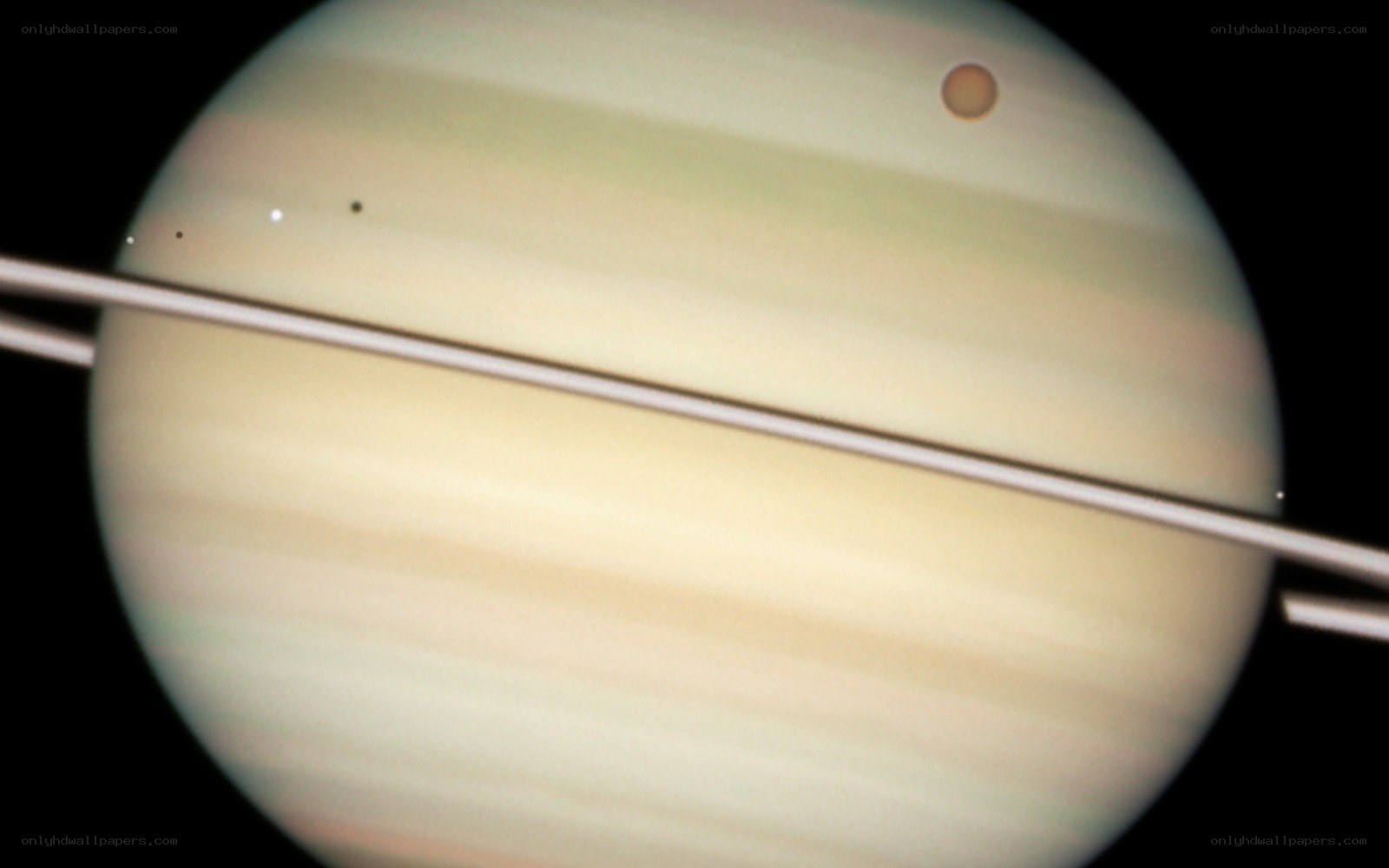 Saturn and its moons