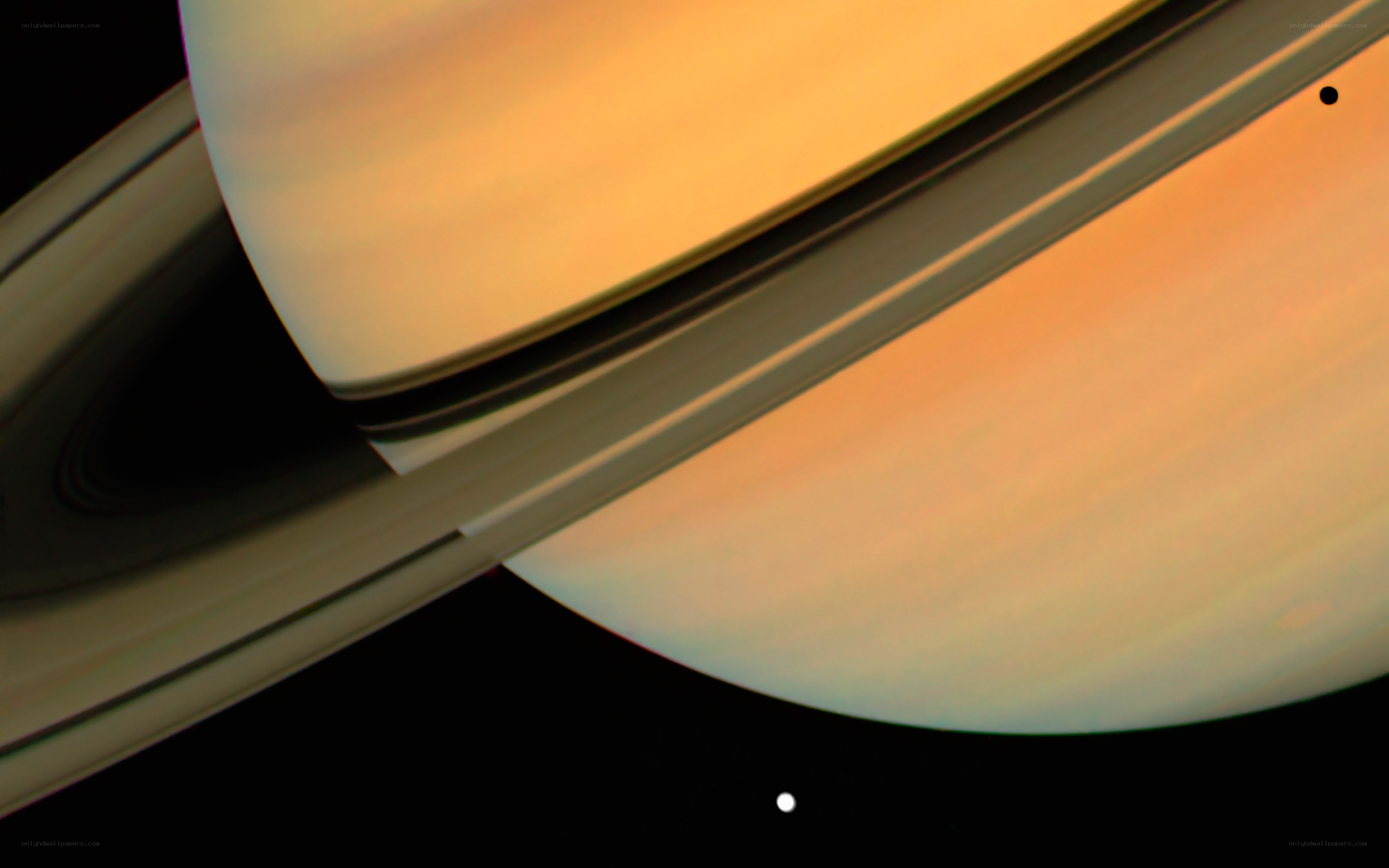 Saturn and its moons