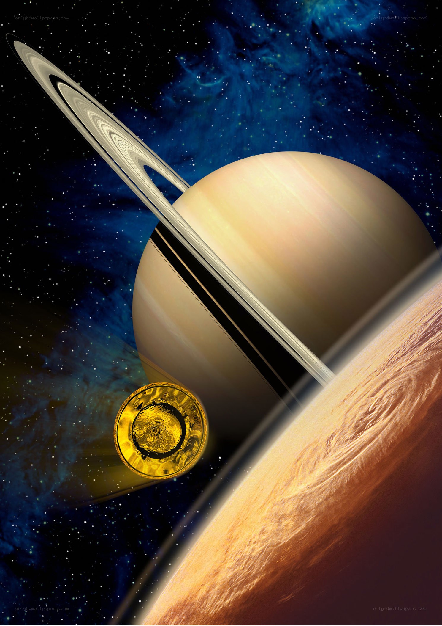 Saturn and its rings