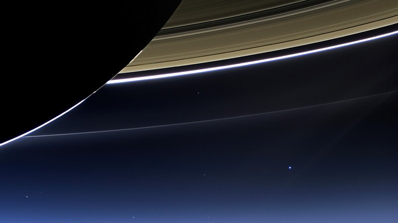 Saturn and Its Rings — Black, Dramatic, Night, Photograph