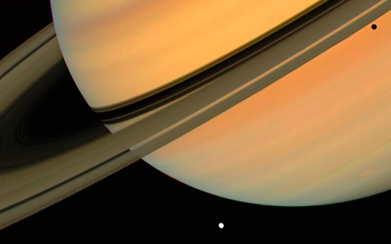 Saturn and Its Rings — Orange