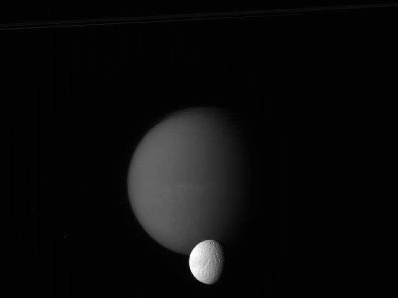Saturn and Moon — Black