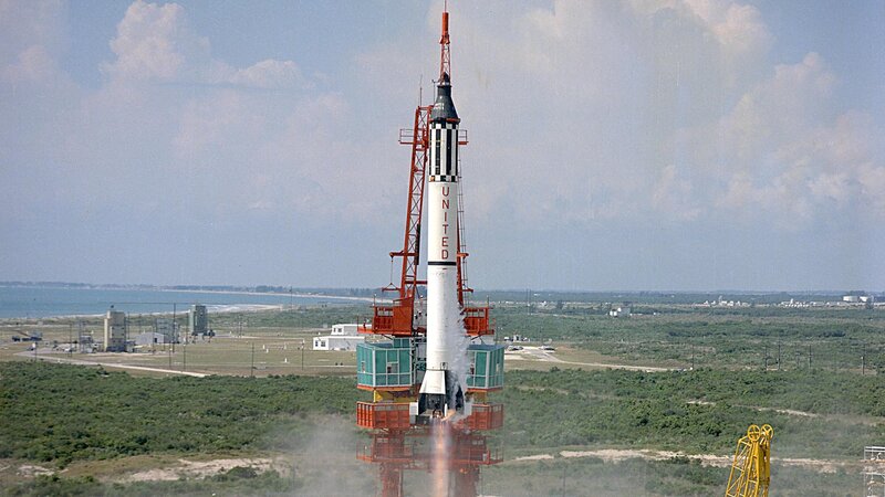 Saturn rocket launch