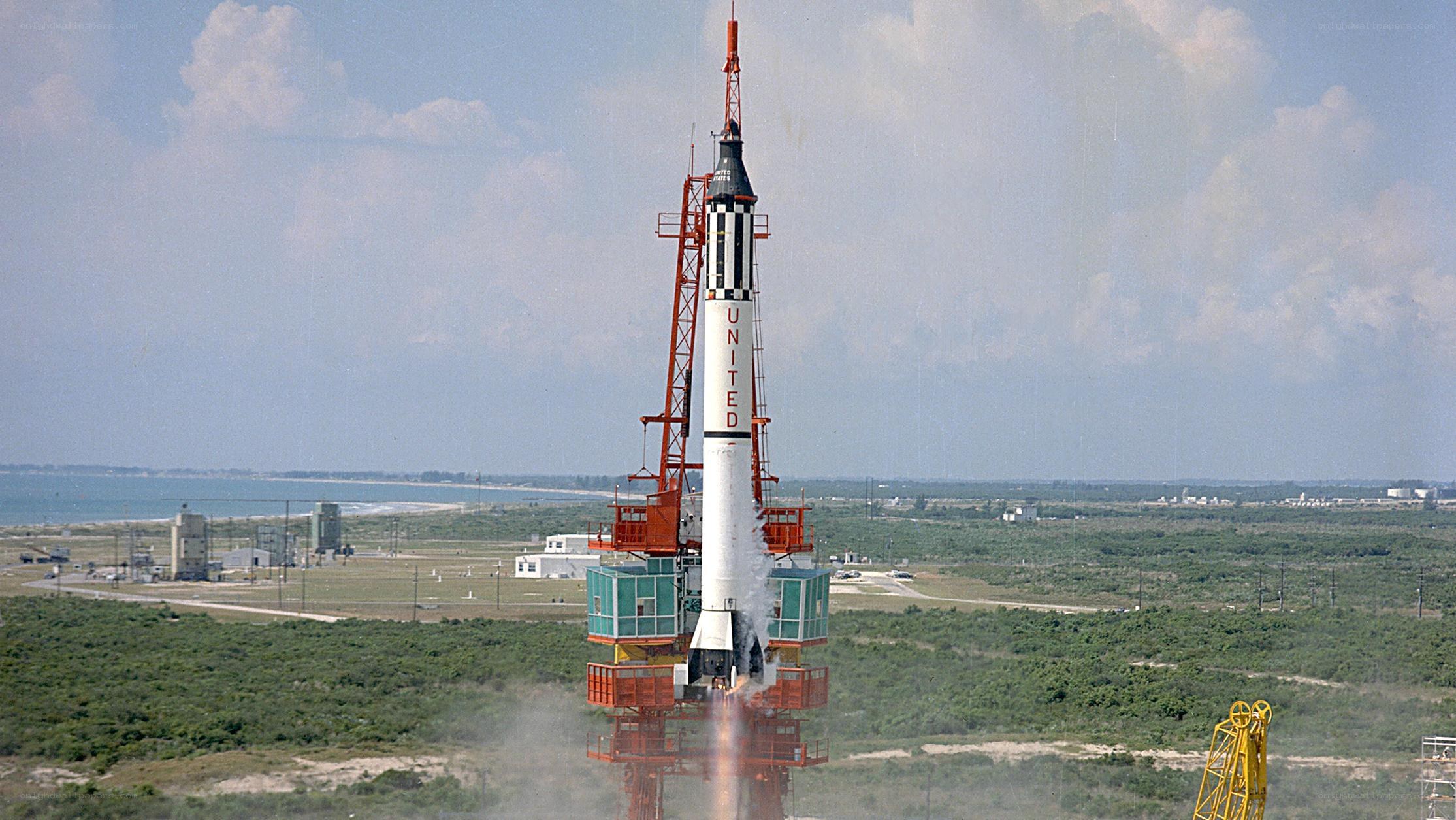 Saturn rocket launch