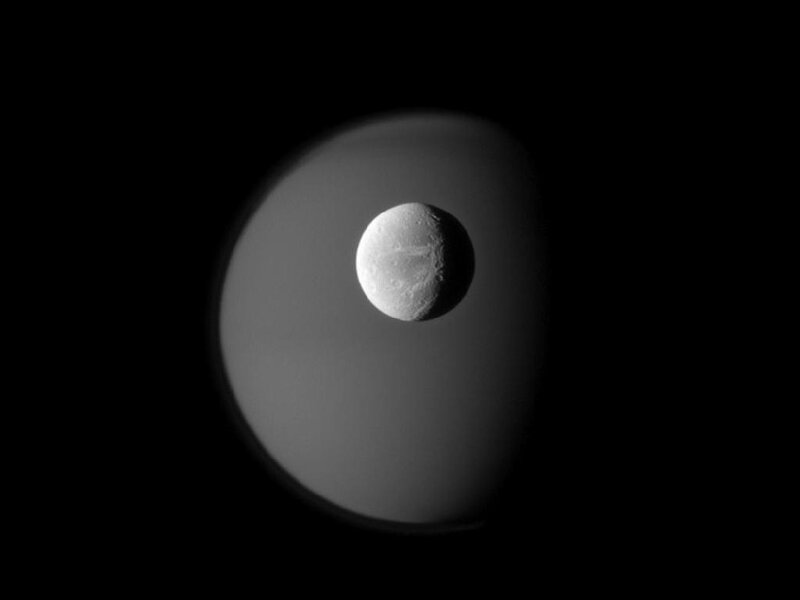 Saturn's Moon Enceladus — Black