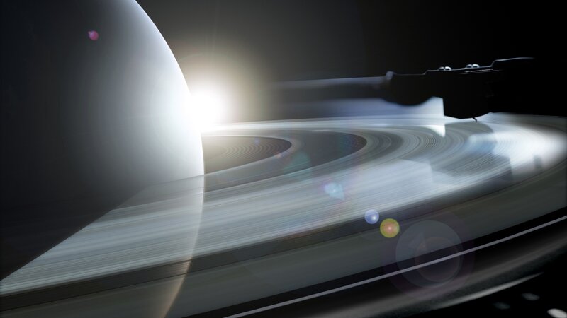 Saturn's rings as a vinyl record
