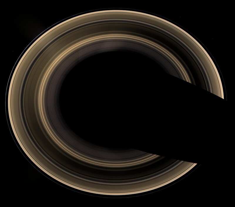 Saturn's Rings — Black, Dramatic