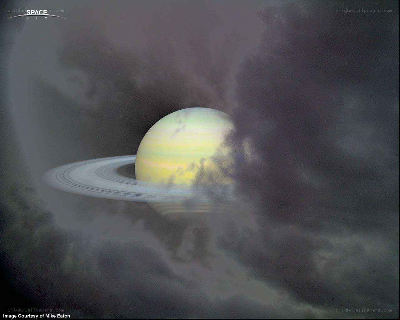 Saturn through the clouds