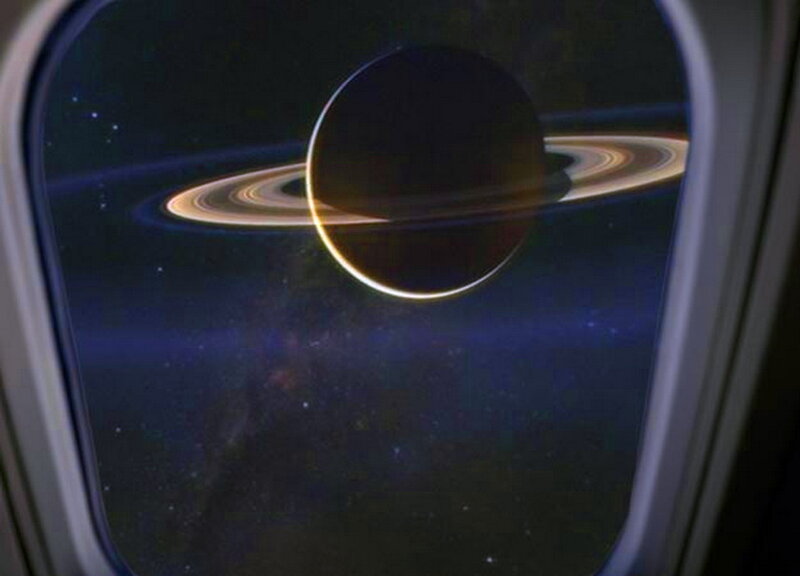 Saturn Through Window