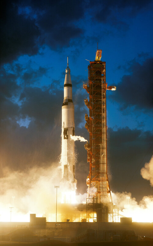 Saturn V rocket launch