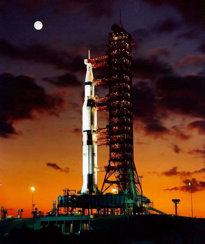 Saturn V Rocket — Orange