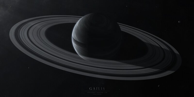 Saturn with rings