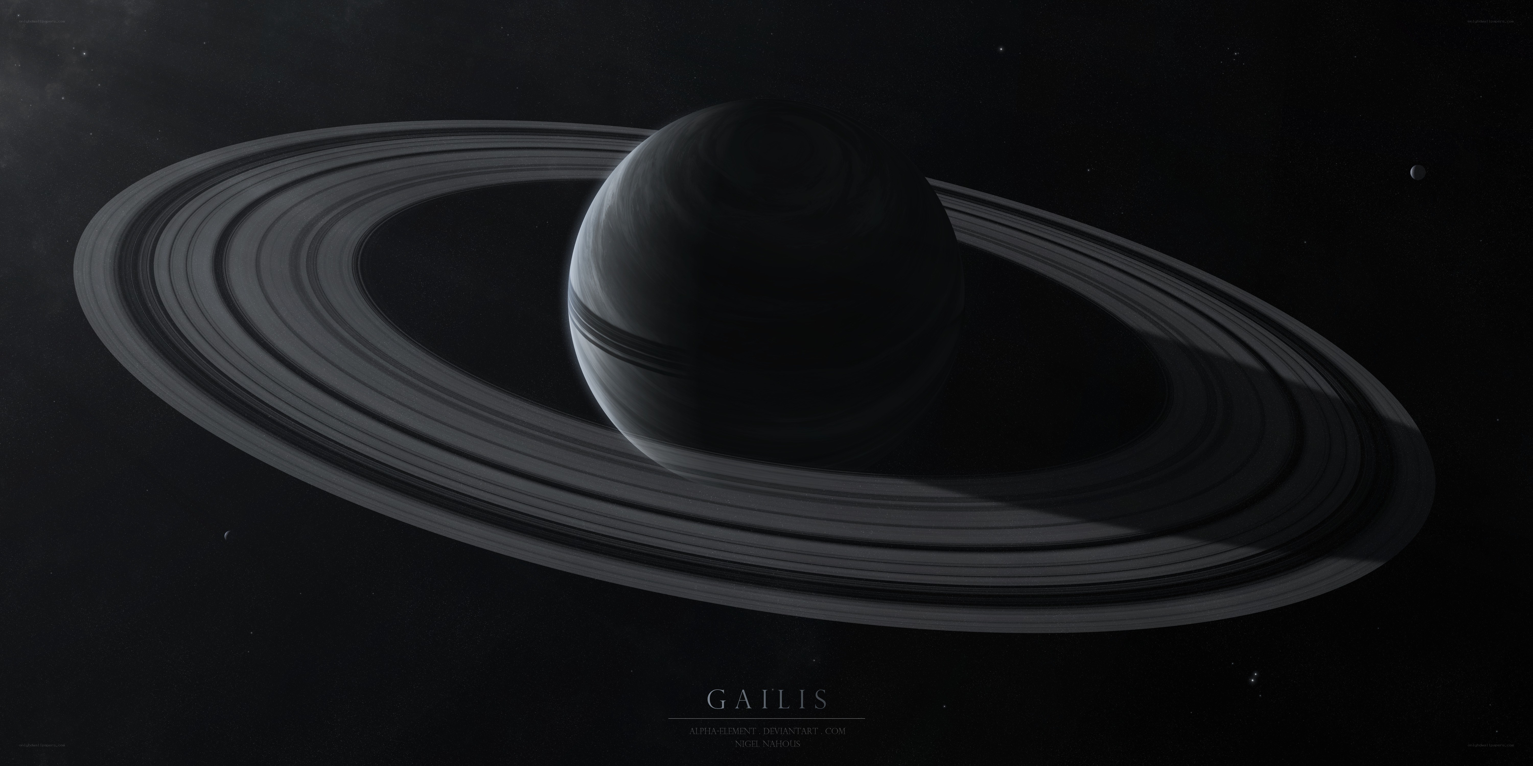 Saturn with rings