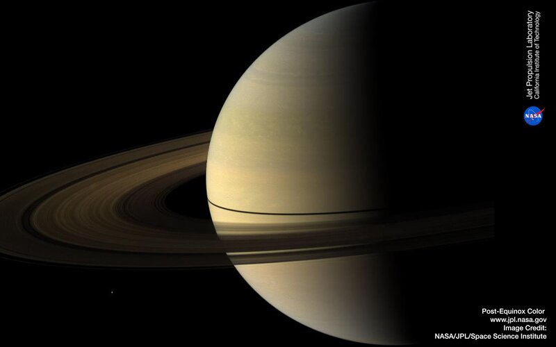 Saturn with Rings — Black, Dramatic, Night, Photograph, Space, Planet