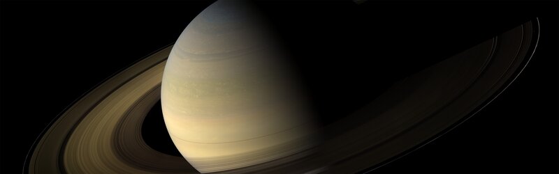 Saturn with Rings — Black, Dramatic, Photograph, Planet