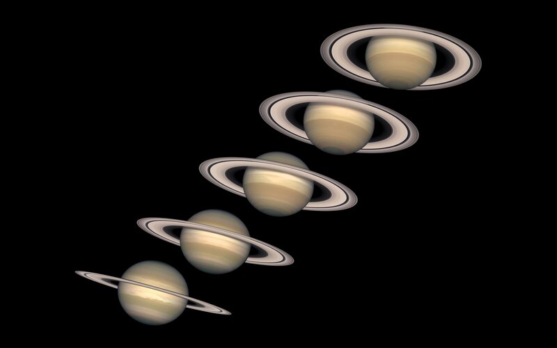 Saturn with Rings — Black, Serene, 3d Render, Planet, Space