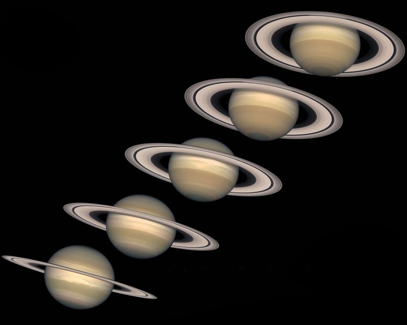 Saturn with Rings — Black, Serene, 3d Render