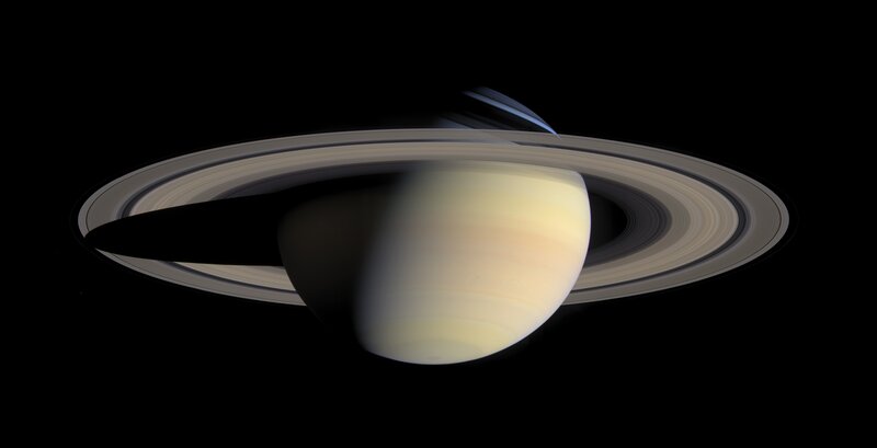 Saturn with Rings — Yellow, Planet