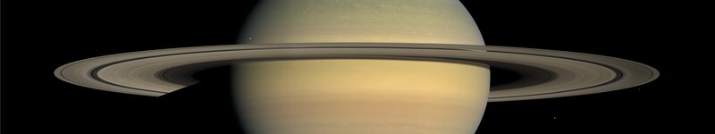 Saturn with Rings — Yellow, Serene, Photograph, Moon