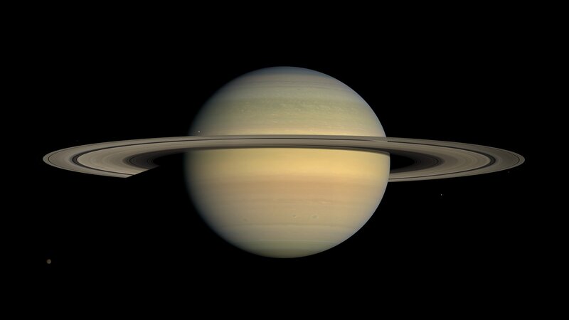 Saturn with Rings — Yellow, Serene, Photograph