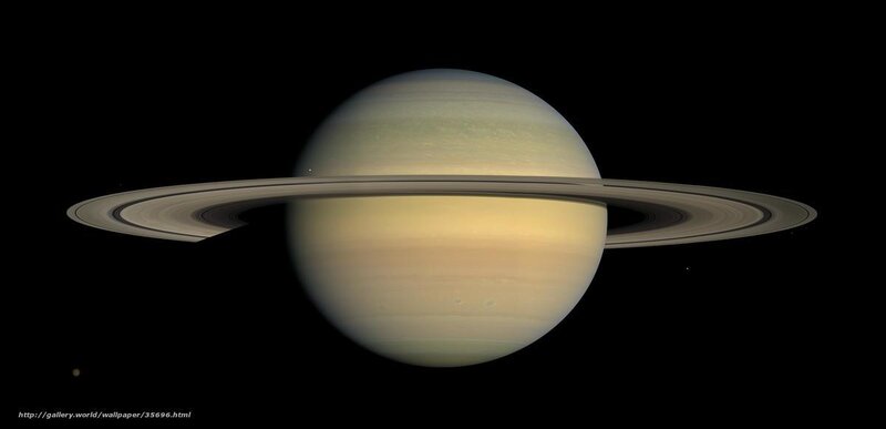 Saturn with Rings — Yellow