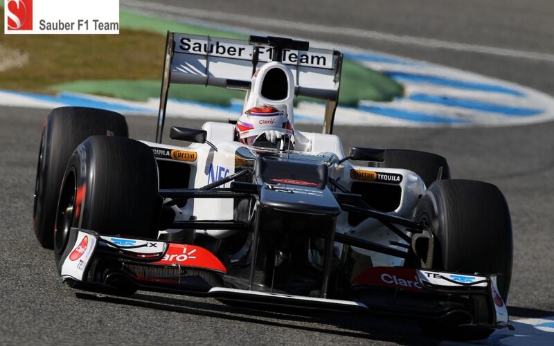 Sauber F1 car on track