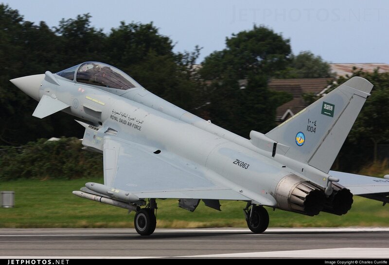 Saudi Arabian Eurofighter on runway