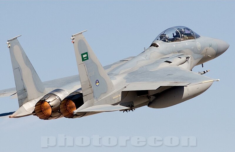 Saudi Arabian fighter jet in flight