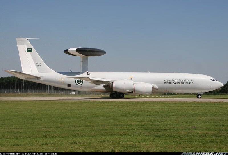 Saudi AWACS aircraft on tarmac