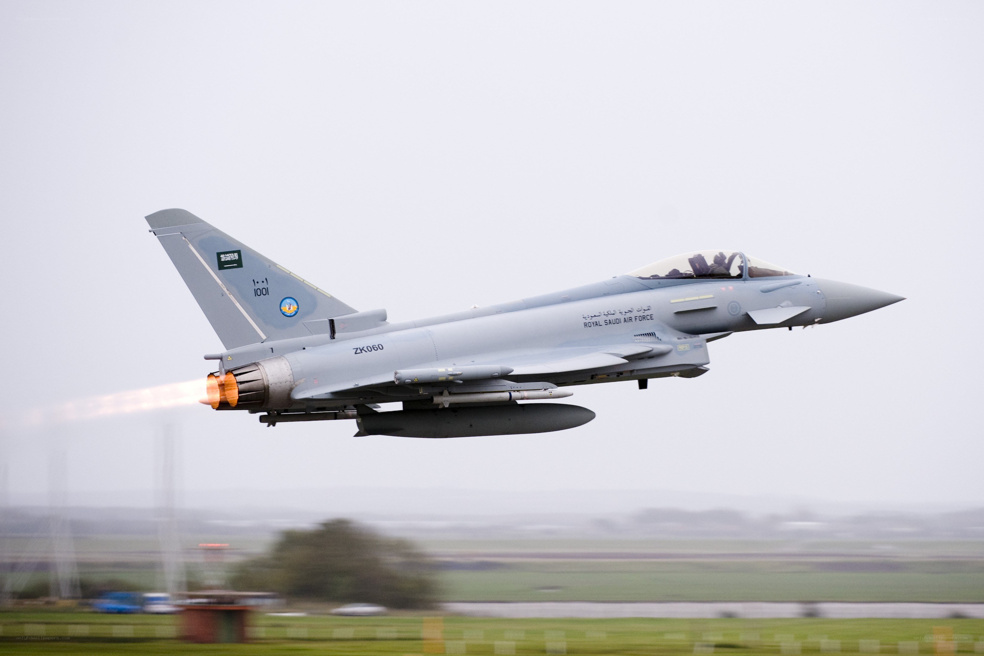 Saudi fighter jet in flight