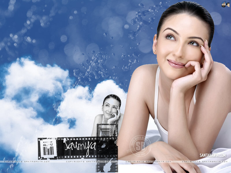 Saumya in a dreamy blue scene