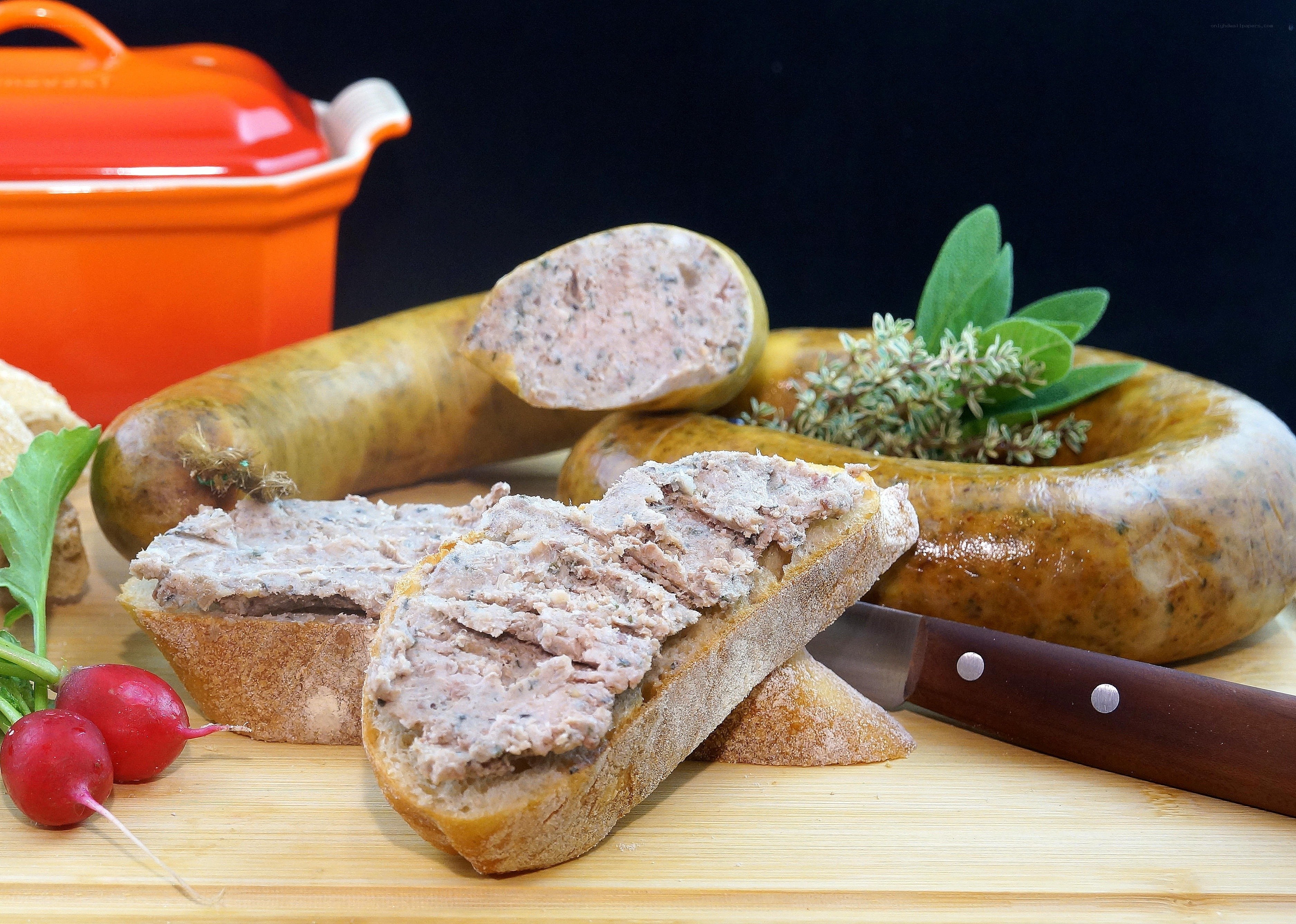 Sausage and bread spread