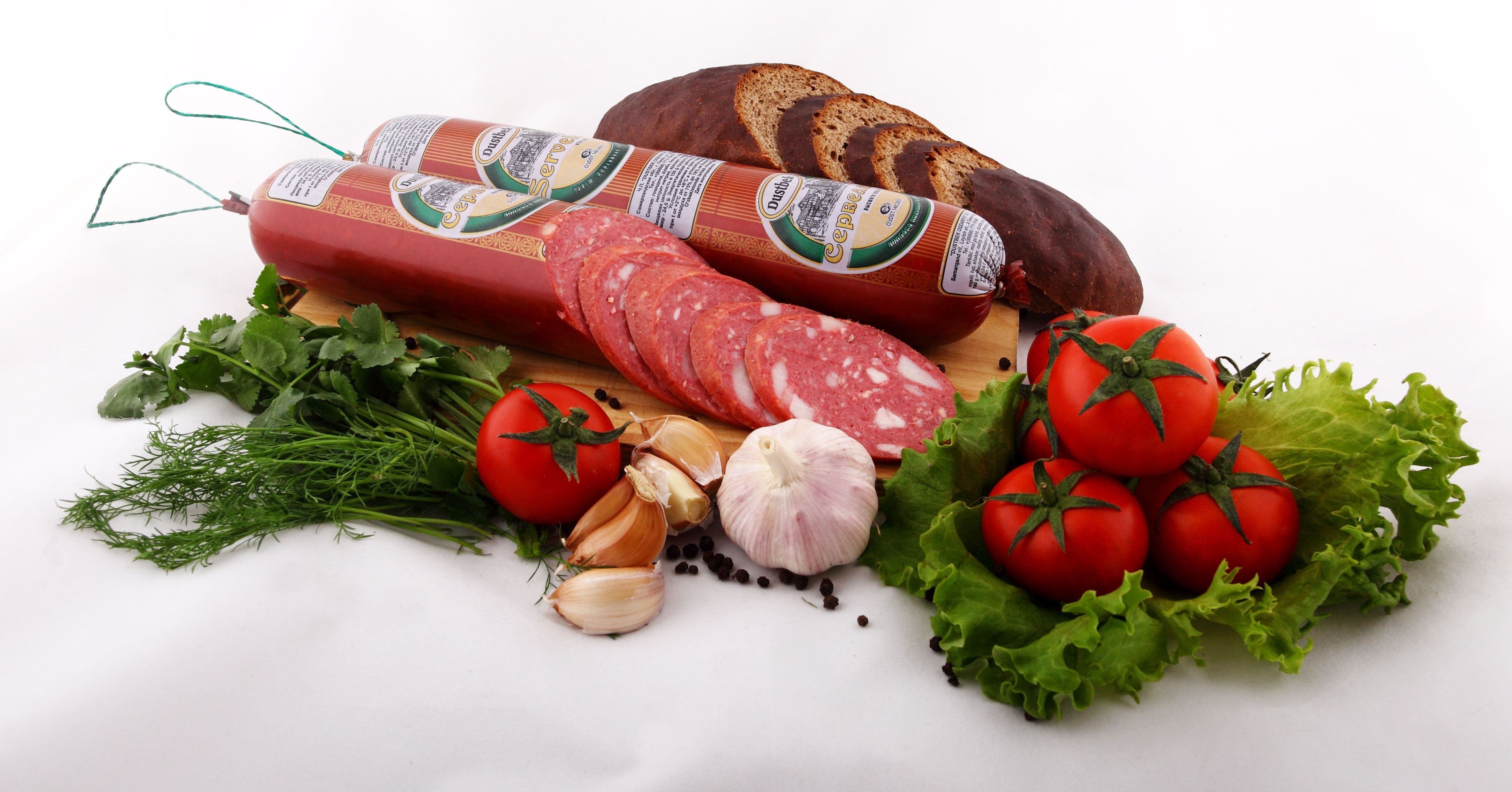 Sausage and fresh vegetables